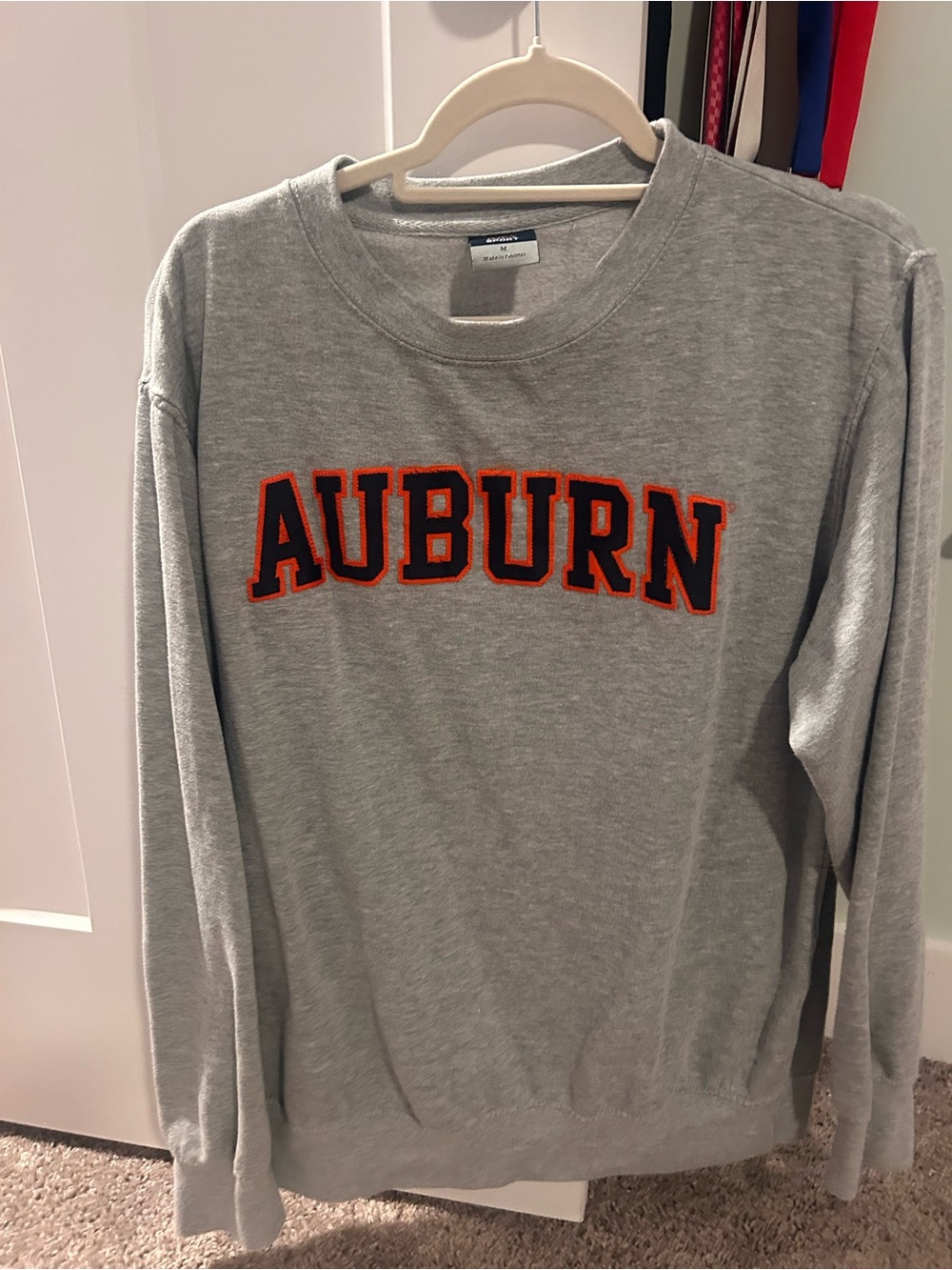 Auburn university Sweatshirt with Navy & Orange Lettering